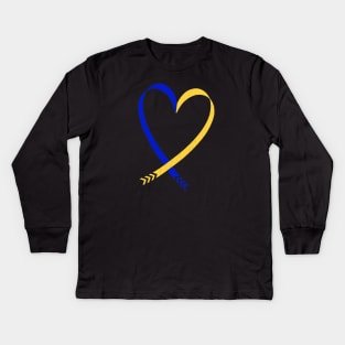 Down Syndrome Heart Kids Long Sleeve T-Shirt